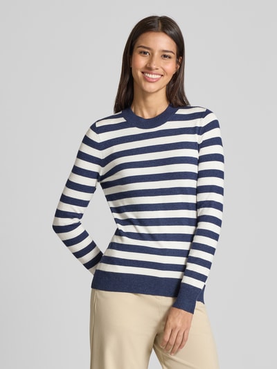 Christian Berg Woman Gebreide pullover met ronde hals Donkerblauw - 4