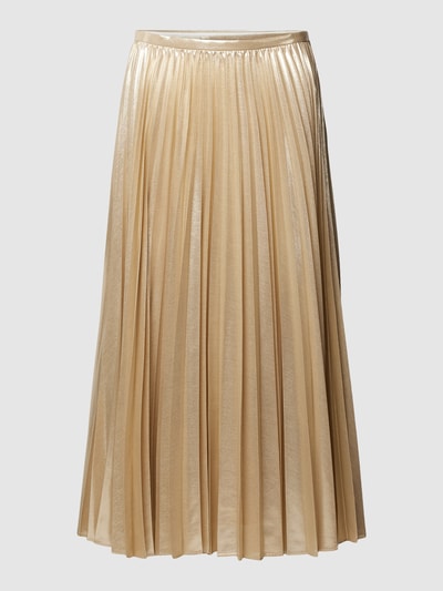 Lauren Ralph Lauren Midirok met plissévouwen, model 'SUZU' Goud gemêleerd - 2