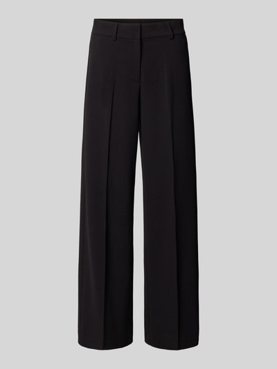 Produktfoto, schwarze Regular Fit Weite Hose mit Bügelfalten Modell 'KALINA' von ONLY, glatte Oberfläche, Damen Weite Hose von ONLY