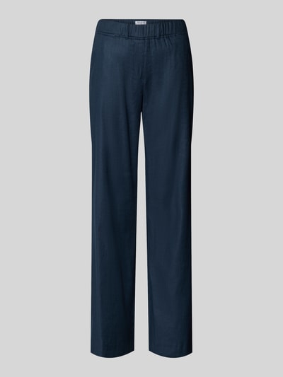 Productfoto, Flared Stoffhose aus Leinen-Mix van Raphaela By Brax in melange look met elastische tailleband, steekzakken en label-applicatie.