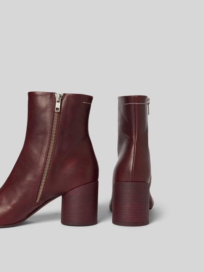 MM6 Maison Margiela Stiefelette mit Reißverschluss Mittelbraun 3