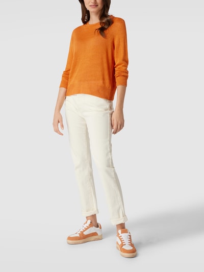 Weekend Max Mara Strickpullover aus reinem Flachs Modell 'Volpino' Orange 1