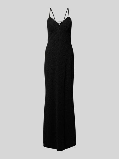 TROYDEN COLLECTION Abendkleid mit V-Ausschnitt Black 1