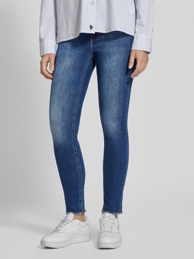 Only Skinny fit jeans van katoenmix, model 'BLUSH' Donkerblauw - 4