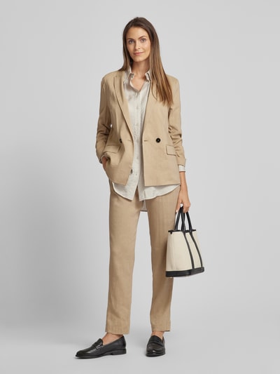 Marc Cain Leinenblazer mit Pattentaschen Sand 1