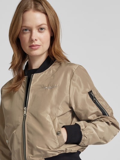 Original Bombers Bomberjacke mit Logo-Stitching Taupe 3