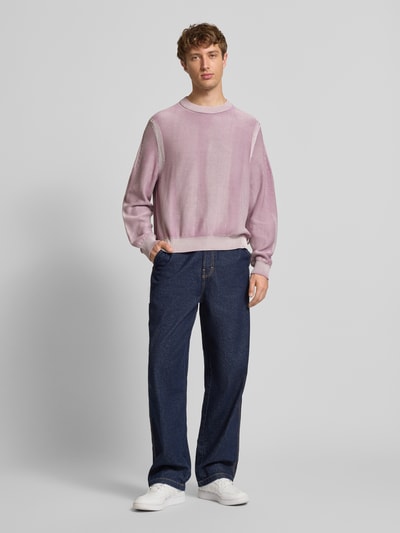 Hugo Blue Regular Fit Strickpullover aus reiner Baumwolle Modell 'SEBU' Altrosa 1