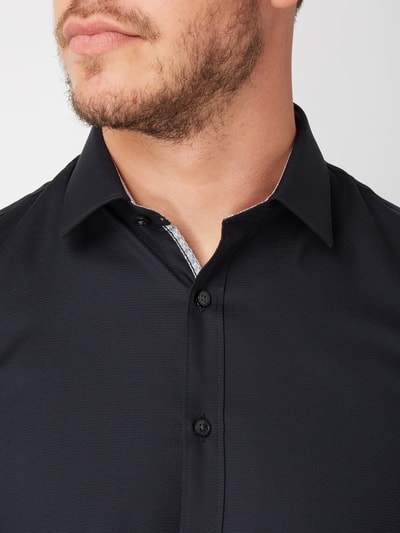OLYMP No. Six Super Slim Fit Business-Hemd mit Stretch-Anteil Black 5