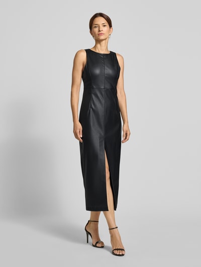 ARMANI EXCHANGE Długa sukienka z imitacji skóry Czarny 1