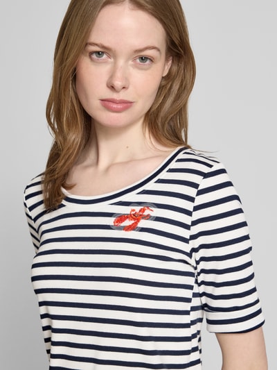 Marc Cain T-Shirt mit Rundhalsausschnitt Marine 3