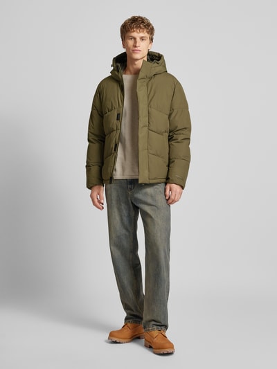 Jack & Jones Steppjacke mit Stehkragen Modell 'WORLD' Oliv 1