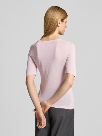 Christian Berg Woman Selection T-Shirt aus Viskose-Mix in Feinstrick-Optik Hellrosa 5