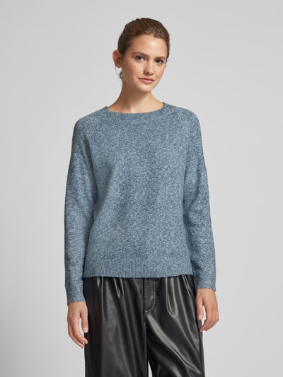 Only Gebreide pullover met ronde hals, model 'RICA' Marineblauw - 4