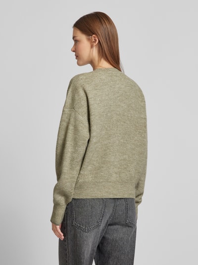 Scotch & Soda Gebreide pullover met extra brede schouders Lindegroen - 5