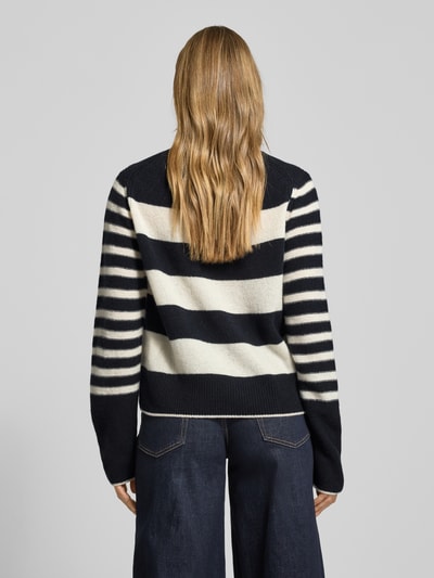 Marc O'Polo Regular fit gebreide pullover van zuivere scheerwol Marineblauw - 5