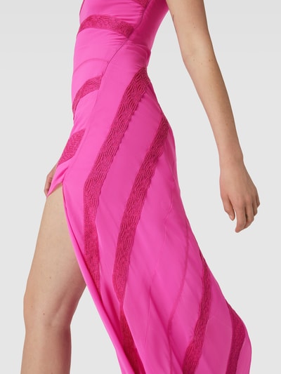 Kochè Maxikleid mit Zierbesatz Fuchsia 3