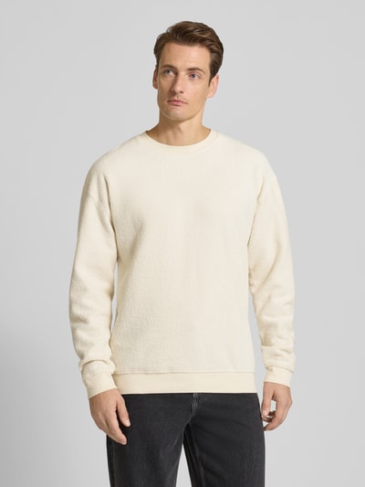 American Vintage Sweatshirt mit gerippten Abschlüssen Modell 'BOBYPARK' Beige 4