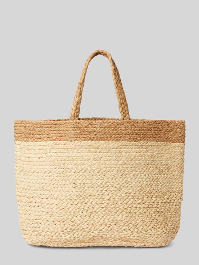 PUR-SET Shopper mit Tragehenkel Modell 'Raphia' Sand 2