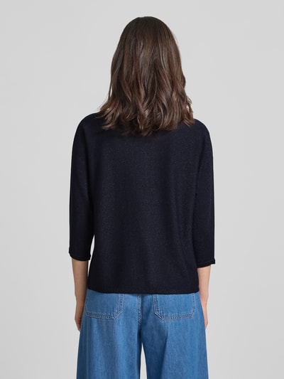 COMMA Pullover aus Effektgarn mit 3/4-Arm Marine 5