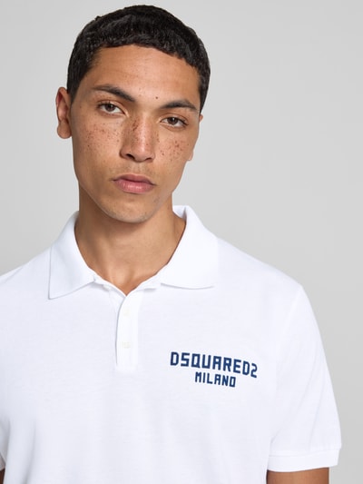 Dsquared2 Poloshirt mit Label-Print Weiss 3