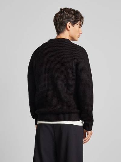 Jack & Jones Sweter z dzianiny z okrągłym dekoltem model ‘LIAM’ Czarny 5