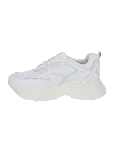 POELMAN B.V. Sneaker aus Veloursleder mit Plateausohle Weiss 4