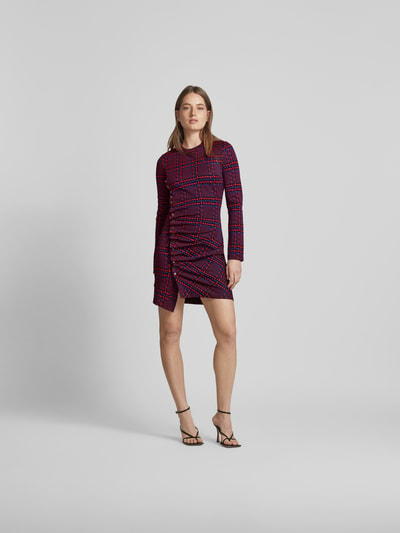 Rabanne Knielanges Kleid mit Druckknopfleiste Bordeaux 1