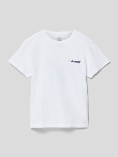 Element T-Shirt mit Label-Print Weiss 1