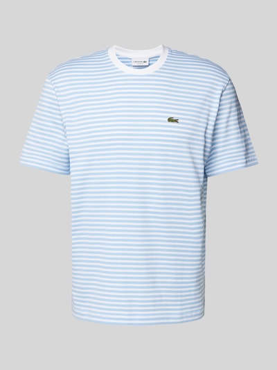 Lacoste T-Shirt mit Label-Stitching Hellblau 2