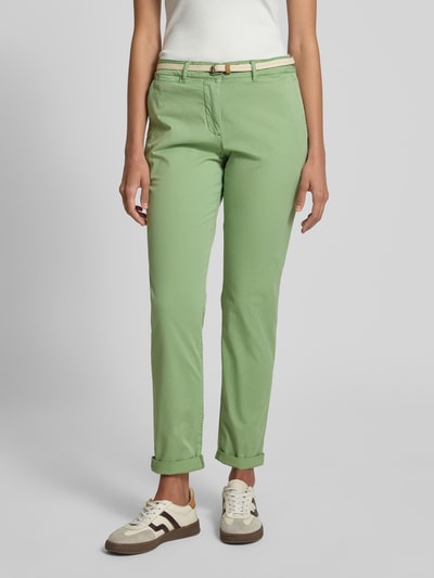 Tom Tailor Slim fit chino met riem Lichtgroen - 4