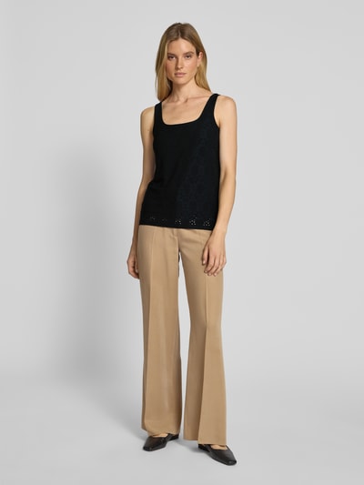 Soyaconcept Top mit Lochstickerei Modell 'INGELA' Black 1