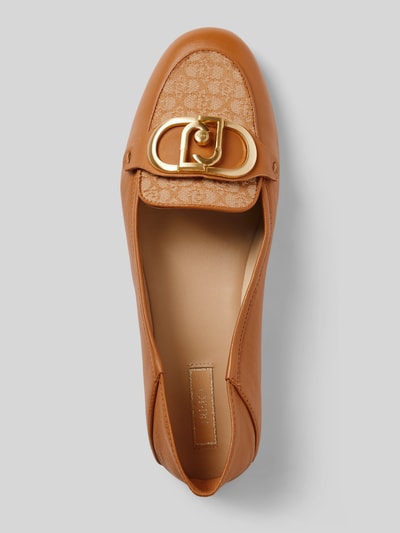 Liu Jo Penny-Loafer mit Label-Detail Modell 'EMEL' Cognac 3