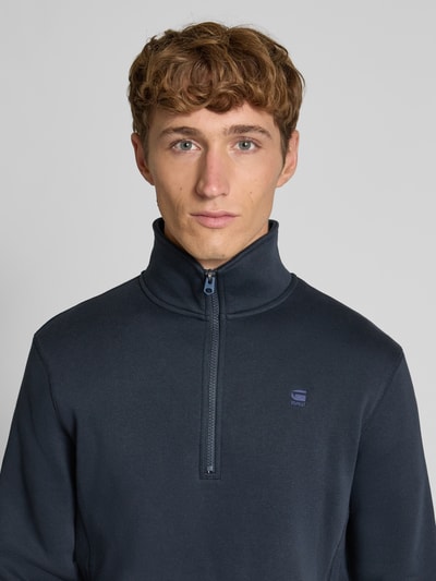 G-Star Raw Sweatshirt mit Troyer-Kragen und Logo-Stitching Marine 3