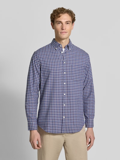 Christian Berg Men Regular Fit Freizeithemd mit Button-Down-Kragen Marine 4