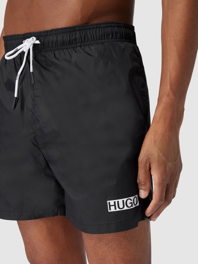 HUGO Badehose mit Logo-Print Black 3