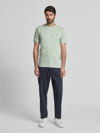 Christian Berg Men T-shirt z wyhaftowanym logo Oliwkowy 1