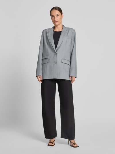 My Essential Wardrobe Blazer mit Pattentaschen Modell 'Hanna' Hellgrau Melange 1