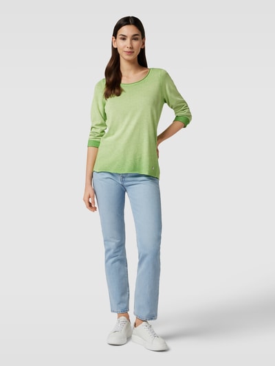 Smith and Soul Gebreide pullover met labelapplicatie Groen - 1