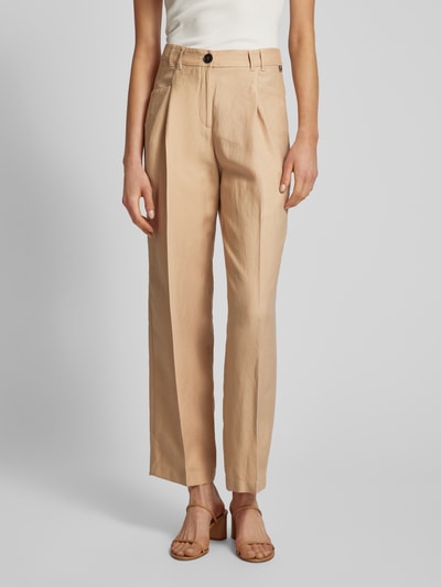 Marc Cain Wide Fit Stoffhose mit Bundfalten Sand 4