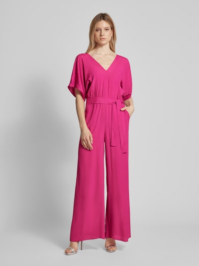 Pennyblack Jumpsuit mit V-Ausschnitt Modell 'PLATA' Fuchsia 4