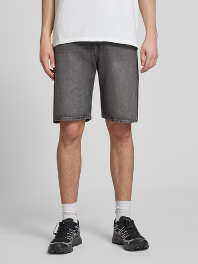 JACK & JONES Baggy Fit Jeansshorts mit Eingrifftaschen Modell 'ALEX' Mittelgrau 4