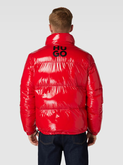 HUGO Gewatteerd jack met labelprint, model 'BIRON' Rood - 5