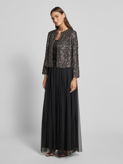 comma Blazer met pailletten en ronde hals, model 'EXPLORE' Antraciet - 1