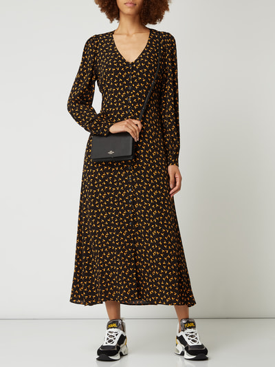 JUST FEMALE Blousejurk met millefleurs  Zwart - 1