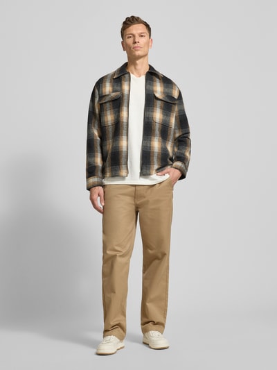 MCNEAL Overhemdjack met ritssluiting Cognac - 1