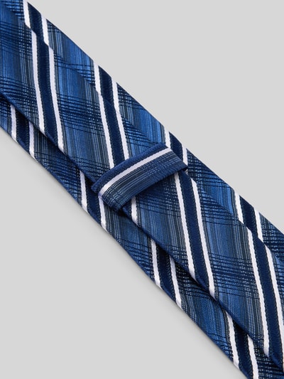 Monti Zijden stropdas met all-over print (7 cm) Marineblauw - 3