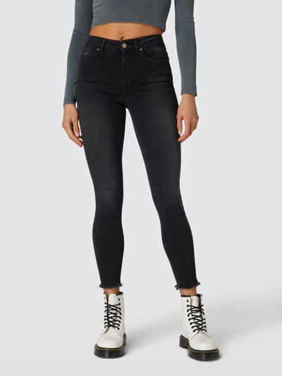 Only Jeans met labeldetails, model 'BLUSH' Zwart - 4