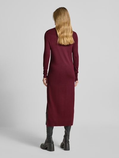 Christian Berg Woman Sukienka z dzianiny z mieszanki wiskozy z rolowanym kołnierzem Bordowy 5