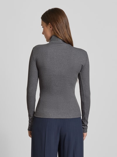 Vero Moda Slim Fit Langarmshirt mit Baumwollanteil Modell 'CHLOE' Anthrazit 5