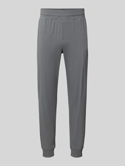 Produktfoto, graue Regular Fit Sweathose aus Baumwoll-Mix Modell 'Laze Pants CW' von HUGO, Herren Sweathose, glatte Oberfläche.